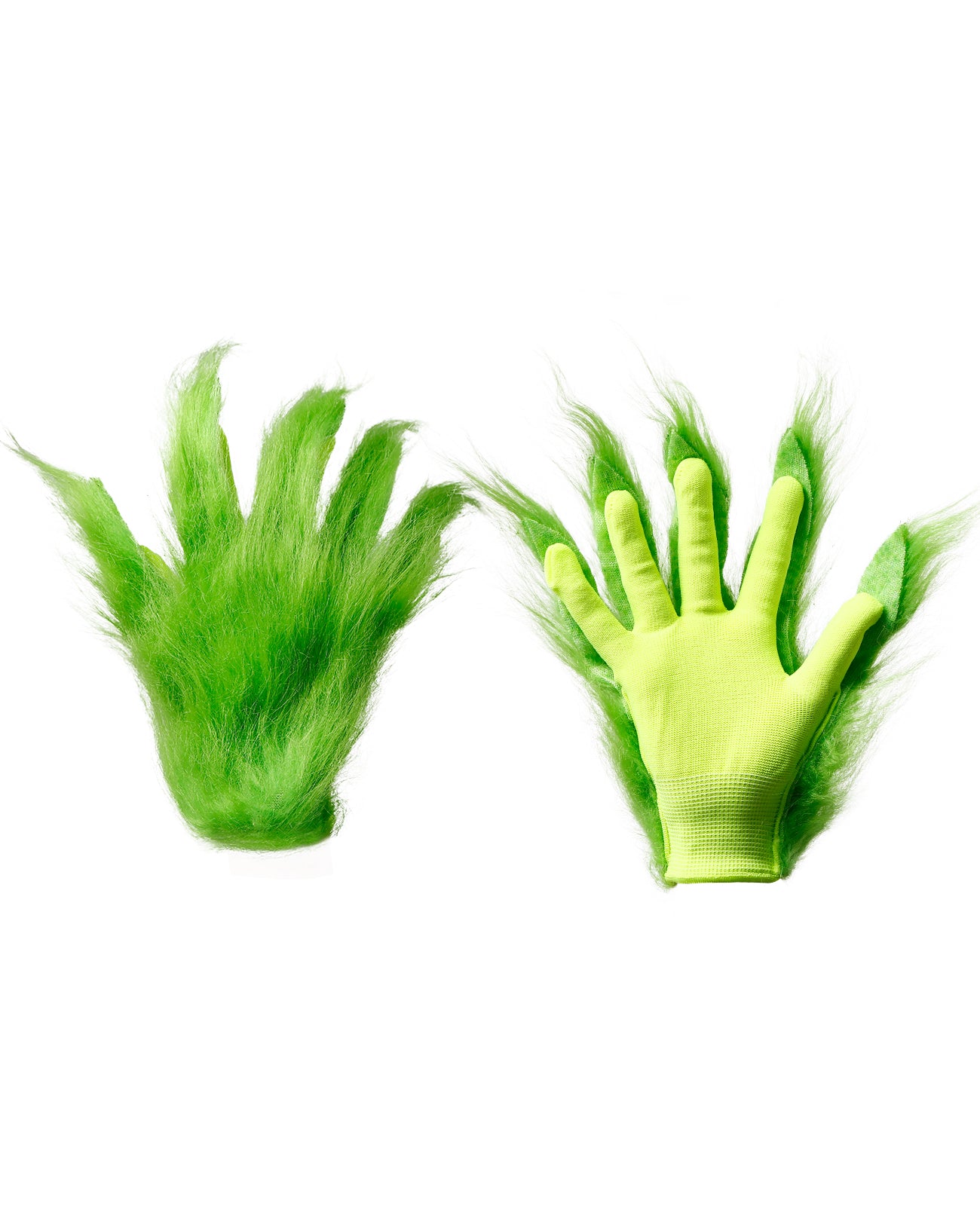 Christmas Green Furry Hand Gloves Adult for Halloween Cosplay Green Monster Christmas Dressing Props
