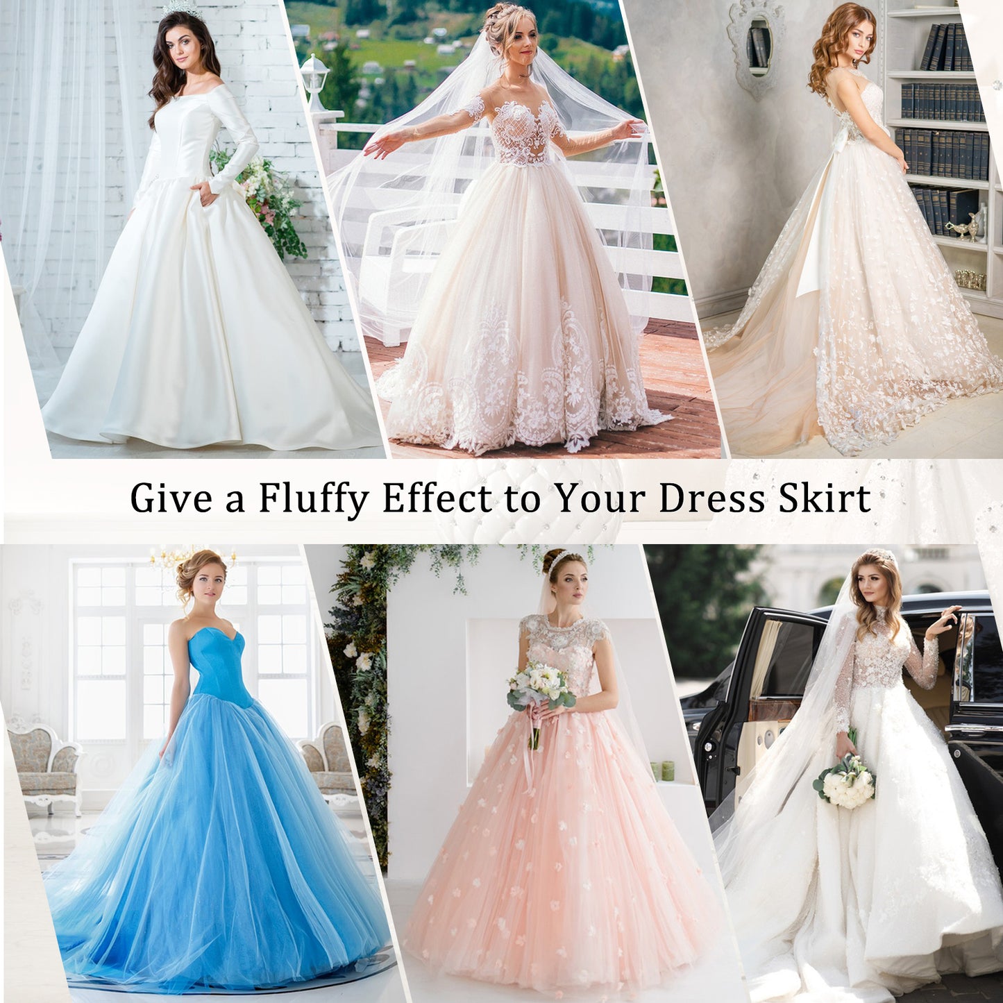 Women Hoopless Crinoline Full A-line Underskirt Crinoline Petticoat Bridal Underskirt for Ball Gown Slip White Crinoline Underskirt One Size