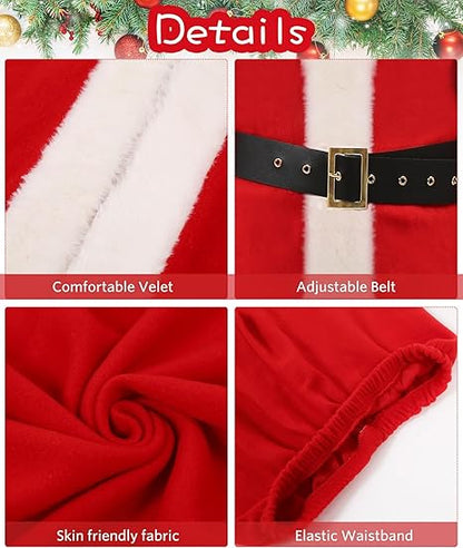 Boys Santa Claus Costume, Children's Santa Costume, Kids Xmas Santa Suit Christmas Outfit for Halloween Cosplay